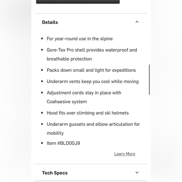 Black Diamond Sharp End Shell Jacket - Picture 7 of 9